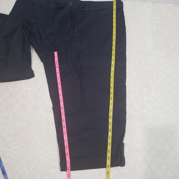 Lane Bryant Belted Utility Poplin Pedal Pants Size 16 in Navy Blue - Picture 11 of 13